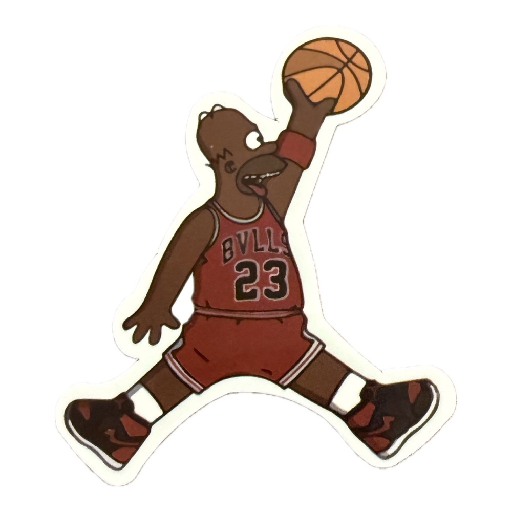Homer Simpson & Basketball Sticker Set - Picture 3 of 3